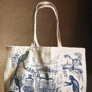 Sézane Paraiso Tote Bag in Navy Blue